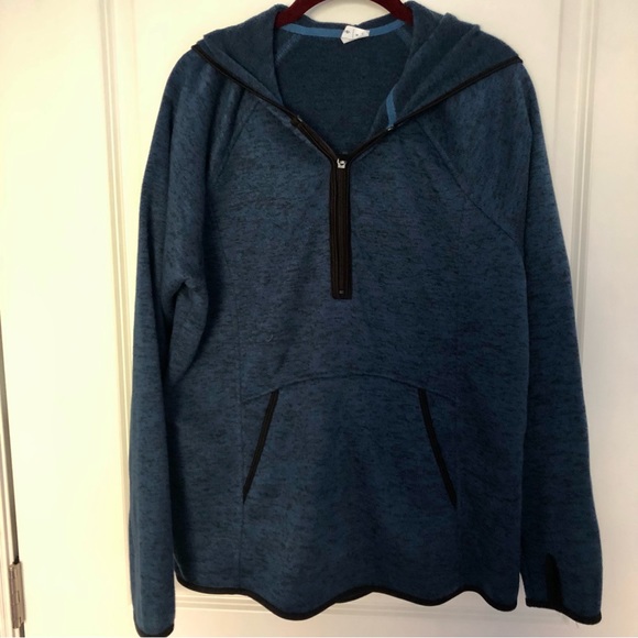 Ladies Ideology Half Zip pullover hooded sweatshirt - Picture 3 of 6